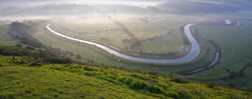 The meanders of the River Cuckmere, East Sussex